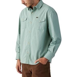 Seager faded pine Green Long-Sleeve Western Shirt, brand new w/buttons in front.